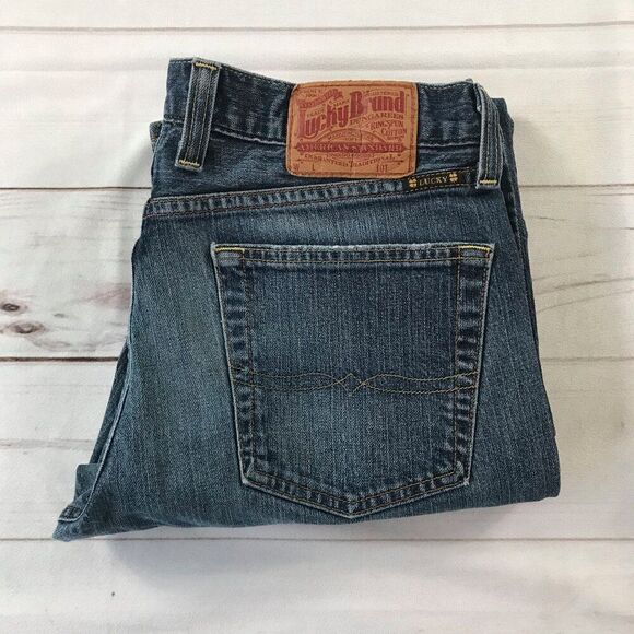 Lucky Brand Gene Montesano Men Size 31 Long Inseam Straight Leg Jeans - Picture 13 of 13